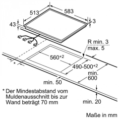 Constructa CM321053, Elektrokochfeld herdgebunden, Edelstahlrahmen, mit 5 Jahren Garantie!