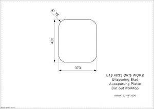 Reginox L18 4035 OKG WOKZ, Einbau-/Auflagesple Edelstahl, R03305