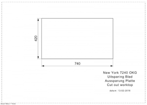 Reginox New York 72x40, Einbau-/Auflagesple Edelstahl Seidenglanz, R31377