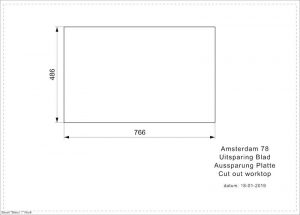 Reginox Amsterdam 78, Regi-Granit Einbausple, Farbe grey silvery, R32763