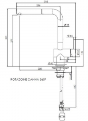 Reginox Cedar Einhandmischer, Schlauchbrause, Schwarz, R31643