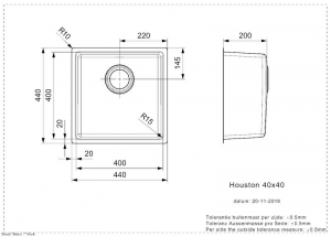 Reginox Houston 40x40, Edelstahlsple, R32848