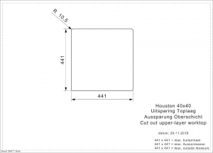 Reginox Houston 40x40, Edelstahlsple, R32848