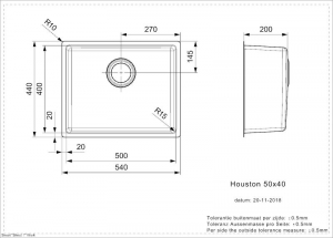 Reginox Houston 50x40, Edelstahlsple, R32855