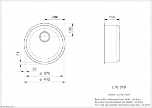 Reginox L18 370 OKG, Edelstahlsple, R14349