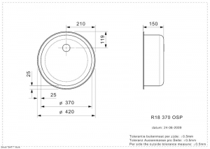 Reginox R18 370 OSP, Edelstahlsple, R00052