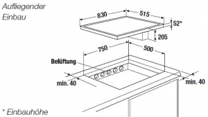 Kppersbusch KMI 8500.0 WR, 80cm, Basic Muldenlftung inkl. Motor, wei, rahmenlos, mit 5 Jahren Garantie!