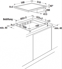 Kppersbusch KMI 8560.0 SR, 80cm, Basic Muldenlftung inkl. Motor, rahmenlos, mit 5 Jahren Garantie!