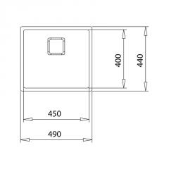 Teka FLEXLINEA RS15 45.40, Edelstahl-Einbausple 60 cm, 115000013