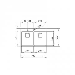 Teka FORLINEA RS15 2B 740 AUTO, Edelstahl-Einbausple 80 cm, 115030011