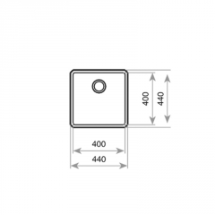 Teka BE LINEA RS15 40.40, Edelstahl-Unterbausple 50 cm, 115000007