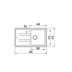 Teka STONE 50 B-TG 1B 1D AUTO, Tegranit+ Einbausple 50 cm, Kohlenstoff, 115330022