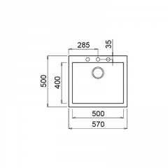 Teka FORSQUARE 50.40 TG AUTO, Tegranit+ Einbausple 60 cm, stone grey, 115230006