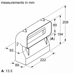 Neff Z861SB4, 90 Flachkanalbogen vertikal - kl. Radius schwarz