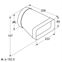 Neff Z861SI0, Adapterstck rund-flach schwarz