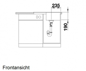 Blanco Zia 45 S Compact Silgranit PuraDur 2, Farbe schwarz, 526008