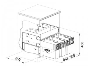 Blanco Select II 60/3 Orga Abfalltrennsystem, 526209