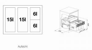 Blanco Select II 60/4 Orga Abfalltrennsystem, 526211