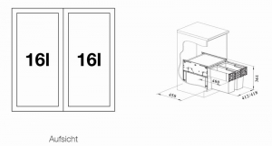 Blanco Select II 45/2 Abfalltrennsystem, 526200