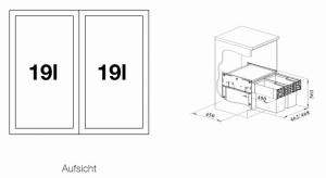 Blanco Select II 50/2 Abfalltrennsystem, 526201