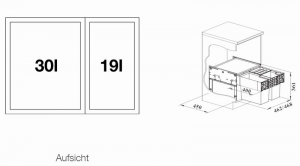 Blanco Select II 60/2 Abfalltrennsystem, 526203