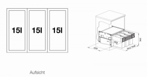 Blanco Select II 60/3 Abfalltrennsystem, 526204