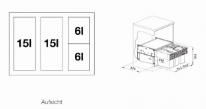 Blanco Select II 60/4 Abfalltrennsystem, 526206