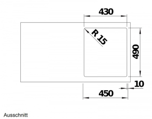 Blanco Solis 400 IF/A Edelstahl Brstfinish, InFino Ablauf, PushControl Ablauffernbedienung, 526119