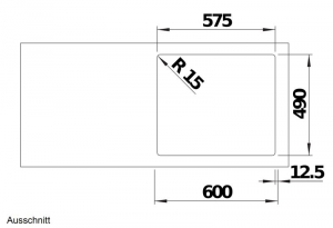 Blanco Solis 340/180 IF/A Edelstahl Brstfinish, InFino Ablauf, PushControl Ablauffernbedienung, 526132