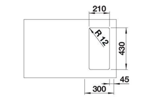 Blanco Solis 180-IF Edelstahl Brstfinish, InFino Ablauf, 526114