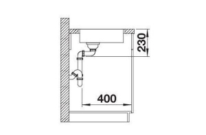 Blanco Solis 180-IF Edelstahl Brstfinish, InFino Ablauf, 526114