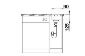 Blanco Solis 180-IF Edelstahl Brstfinish, InFino Ablauf, 526114