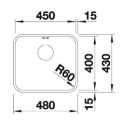 Blanco Supra Underline Unterbausple 450-U, 518203