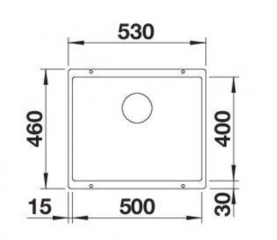 Blanco Rotan 500-U Silgranit PuraDur 2, Farbe cafe, 521353