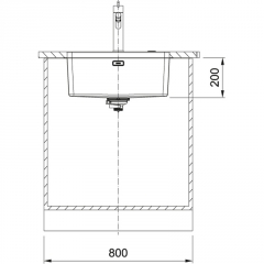 Franke Mythos MYX 110-55 Unterbaubausple Edelstahl, Integralablauf, 122.0625.058, 12689