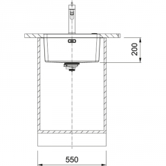 Franke Mythos MYX 110-45 Unterbaubausple Edelstahl, Integralablauf, 122.0625.057, 12271