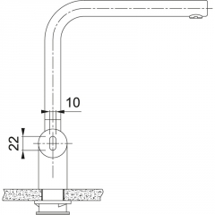 Franke Atlas Neo Sensor Festauslauf Einhebelmischer, Hochdruck, Edelstahl, 115.0625.489, 11450