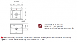 Systemceram KeraDomo KARA 57 F in Polar (matt), mit 5 Jahren Garantie