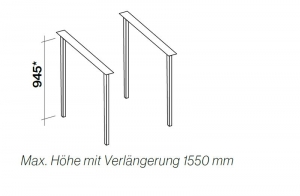 Falmec Verlngerungskit schwarz fr Spazio 130, 102536