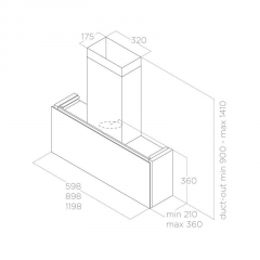 Elica RULES DEKT/F/60 Wandhaube Dekton Schwarzes Sirius, PRF0163755. Mit 5 Jahren Garantie!