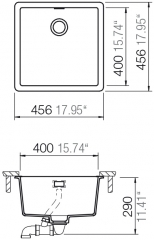 Einzelstck Schock Greenwich N-100 FB flchenbndig, Cristadur, Farbe Stone, GRE N 100 FB STO