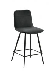 Naber Tablon Felice 2WS Hocker, Gestell schwarz, Bezug schiefergrau, 3038330