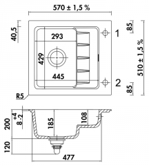 Naber PickUp E, Einbausple, lava, 1091004