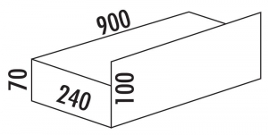 Naber Selectakit Cox Base-Board 900 Utensilienschublade, silber, 8012551