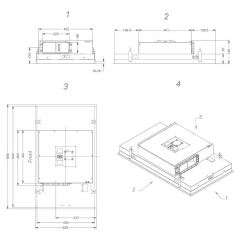 NOVY Pure'line Compact 6812 Deckenhaube, schwarz, 90 cm, mit 5 Jahren Garantie