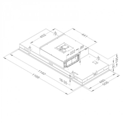 NOVY Pure'line Compact 6820 Deckenhaube, Edelstahl, mit 5 Jahren Garantie