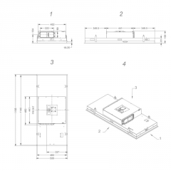 NOVY Pure'line Compact 6820 Deckenhaube, Edelstahl, mit 5 Jahren Garantie