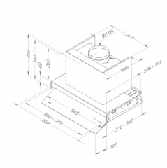 NOVY Fusion Pro Schrankhaube 8710, anthrazit, Schwenkbarer Schirm mit Glas, mit 5 Jahren Garantie