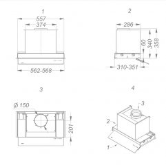 NOVY Fusion Pro Schrankhaube 8740, anthrazit, Schwenkbarer Schirm mit Glas, 90 cm, mit 5 Jahren Garantie