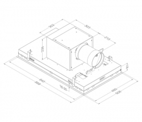 NOVY Pureline Pro 6940 Deckenhaube, 120 cm, Edelstahl, mit 5 Jahren Garantie